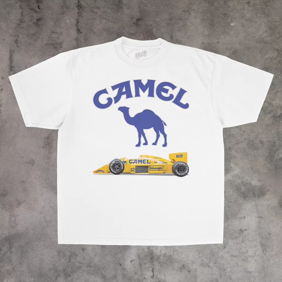 Streetwear Brand Vintage - Koszulka Vintage Racing Classic Camel Trendy