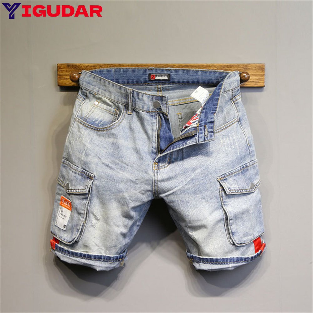 Streetwear Brand Denim - Marka odzieżowa Męskie jeansowe szorty z