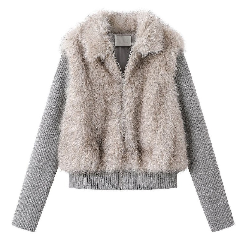 Streetwear Brand Clothing - Zimowa kurtka z ekologicznego futra, damska,