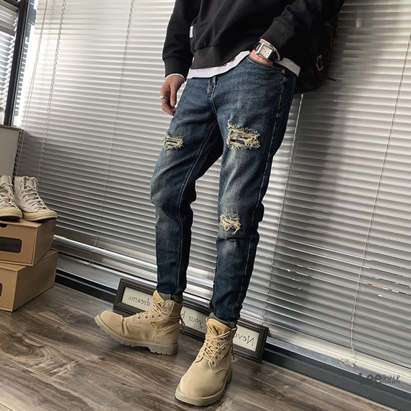 Męskie podarte jeansy jesienne – Streetwear Brand Denim recenzja i cena